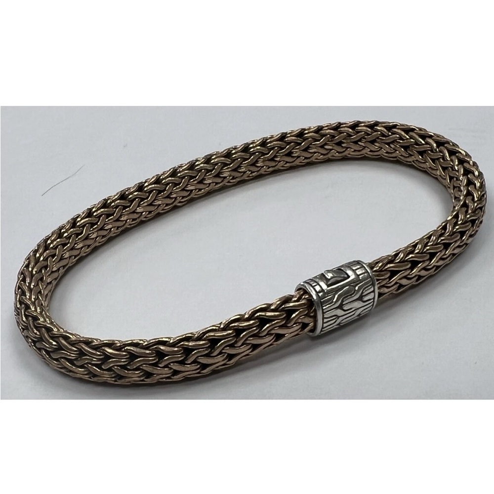 John Hardy Men's Woven Bronze Bracelet with Silver Accent